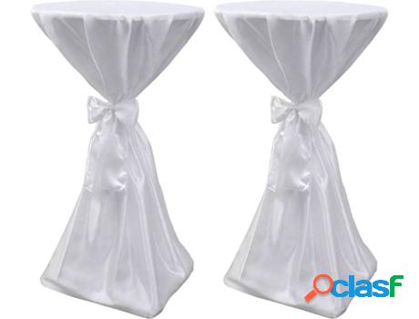 Manteles VIDAXL con Lazo (Blanco - 80 cm)