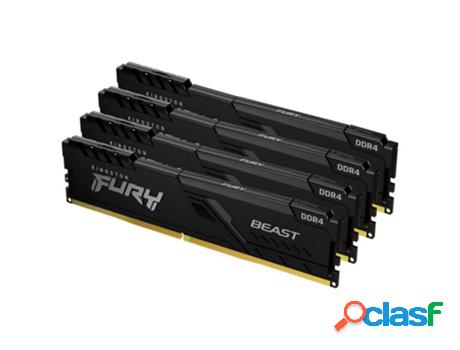 Memoria RAM DDR4 KINGSTON (4 x 32 GB - 3200 MHz - Negro)