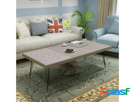 Mesa de Centro VIDAXL Gris 243394