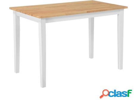 Mesa de Comedor Houston (Blanco - Madera -120x75x74 cm)