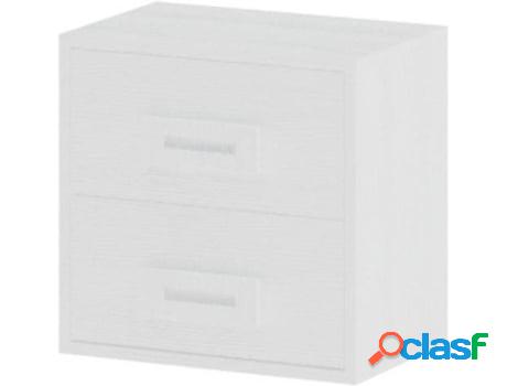 Mesita de Noche MUEBLAM Nieve Nieve Melamina (43x42x28 cm)