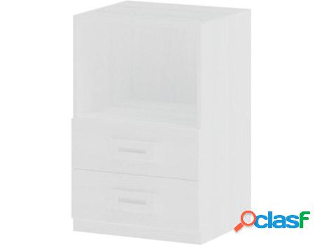 Mesita de Noche MUEBLAM Nieve Nieve Melamina (48x73x42 cm)