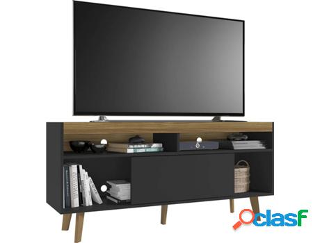 Mueble TV VENPRODIN Negro (63x136x36 cm - Melamina)
