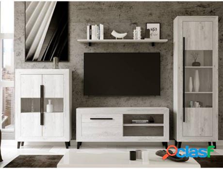 Mueble de Salón MUEBLAM Niza (Blanco Artic - Melamina - 280
