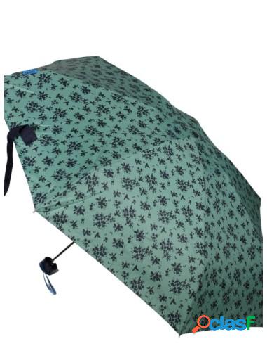 Paraguas Plegable De Mujer Estampado De Manchas Turquesa