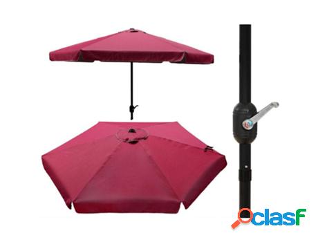 Parasol metal 48 mm manivela 3 m granate