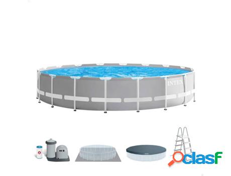 Piscina Tubular INTEX Prisma Frame con Bomba (8 personas -