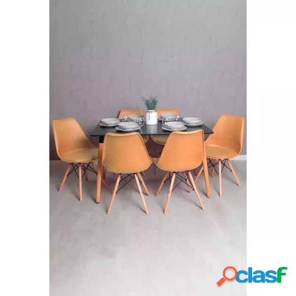 RegalosMiguel - Conjunto Mesa Tower Rectangular 120 x 80 cm