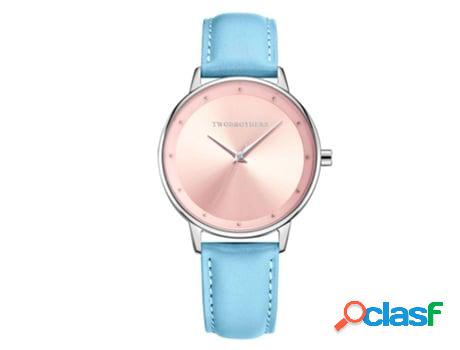 Reloj TWOBROTHERS Classy Evelyn Blue Mujer (Cuero - Rosa y