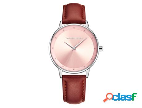 Reloj TWOBROTHERS Classy Evelyn Brown Mujer (Cuero - Rosa y