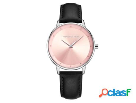 Reloj TWOBROTHERS Classy Evelyn Dark Mujer (Cuero - Rosa y