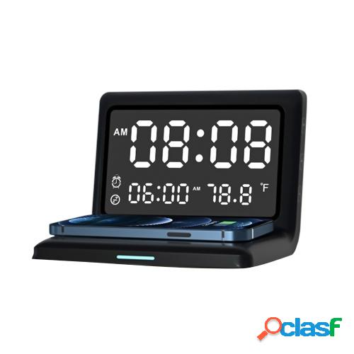 Reloj de espejo digital multifuncional Reloj despertador de