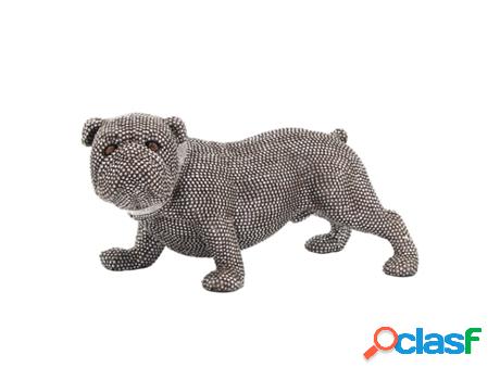 Signes Grimalt - Figura Perro Bulldog Plateado de Resina |