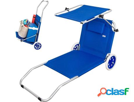 Silla de Playa AKTIVE 62610 Azul (117x67x60cm)