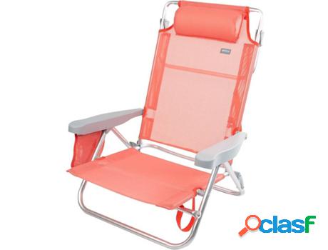 Silla de Playa AKTIVE Rosa (48x54x82.5 cm - Aluminio y