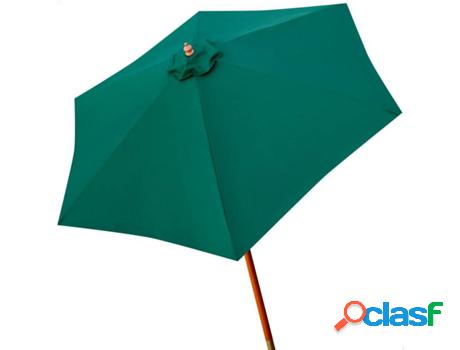 Sombrilla AKTIVE Garden (300 cm - Verde - Madera)