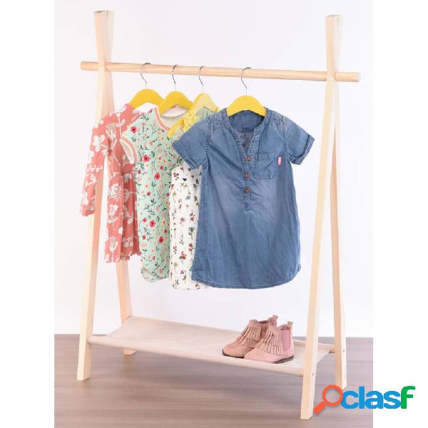 Storage solutions Perchero para niños con 1 estante madera