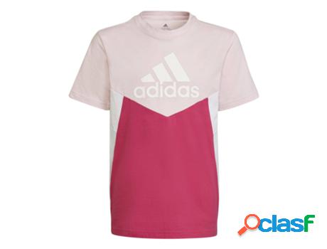 T-Shirt de Bloco de Cores Para Niños Adidas (Tam: 7-8