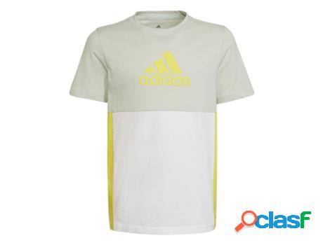 T-Shirt de Bloco de Cores Para Niños Adidas (Tam: 9-10