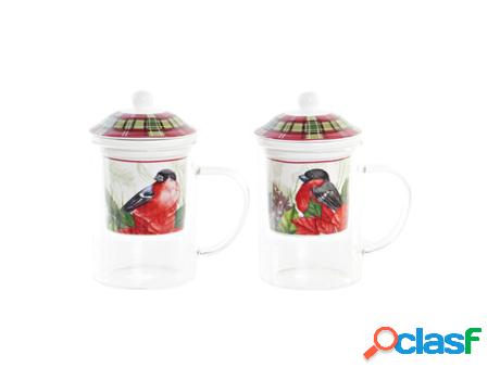 Taza DKD HOME DECOR (Cristal - Muticolor)