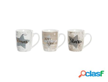 Taza DKD HOME DECOR (Porcelana - Muticolor)