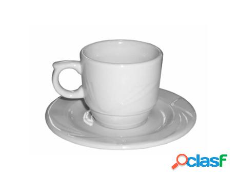 Taza cafe con plato porcelana 1259