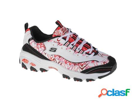 Zapatillas Deportivas SKECHERS Dlites (Blanco, Rojo, Negro -