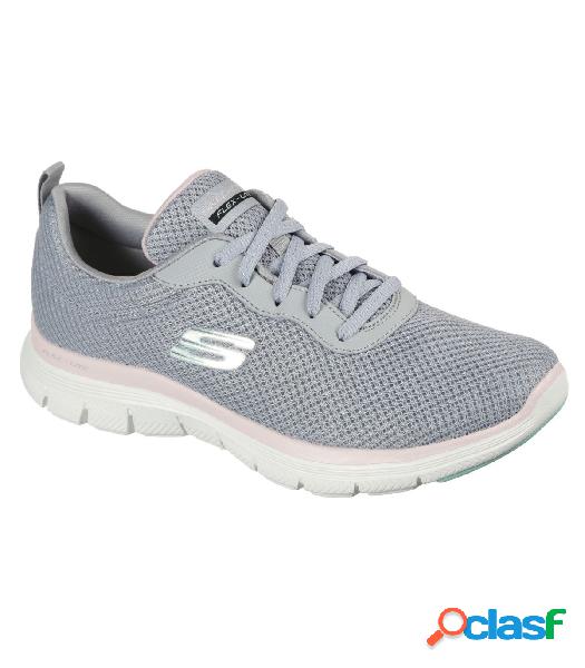 Zapatillas Skechers Flex Appeal 4.0 Brillant View Mujer Gris