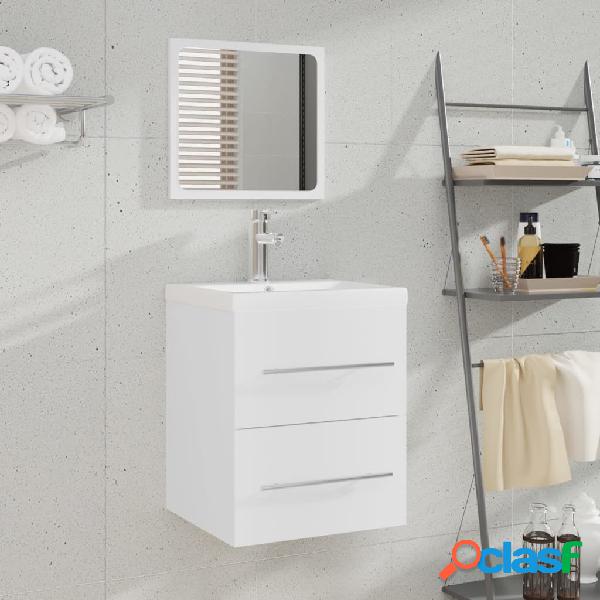 vidaXL Armario de baño con espejo blanco 41x38,5x48 cm