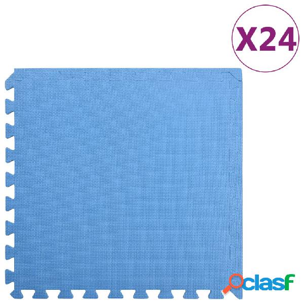 vidaXL Esterilla de ejercicio puzzle 24 piezas azul 8,64 ㎡