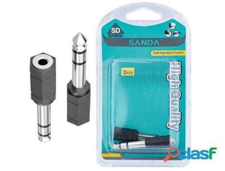 Adaptador Jack 3.5Mm F Para Jack 6.3 Mm M Sanda Sd-8015