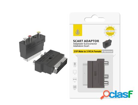 Adaptador Scart 21 P M A 3 Rca F ONEPLUS Nb1305 Negro