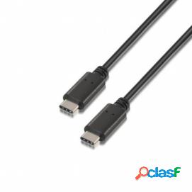 Aisens Cable Usb 2.0 3a Tipo Usb-c/m-usb-c/m Negro