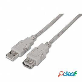 Aisens Cable Usb 2.0 Tipo A/m-a/h Beige
