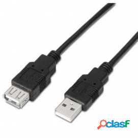 Aisens Cable Usb 2.0, Tipo A/m-a/h, Negro,