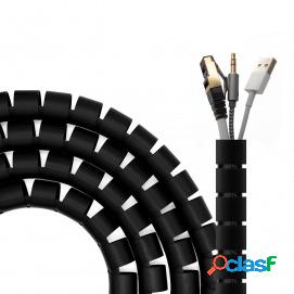Aisens - Organizador De Cable En Espiral 25mm, Negro,