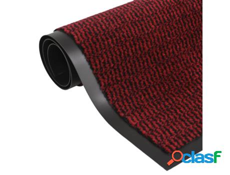 Alfombra De Entrada Acolchada VIDAXL (Rojo - Polipropileno -