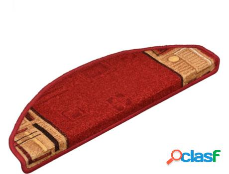 Alfombra VIDAXL (Rojo - Poliamida - 65x21x4 cm)