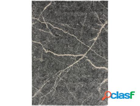 Alfombra de pelo largo efecto mármol ATTICGO (Kalyna - Gris