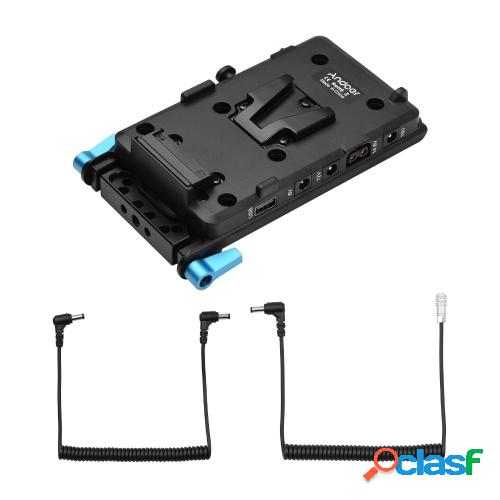 Andoer V Mount V-lock Adaptador de placa de batería con