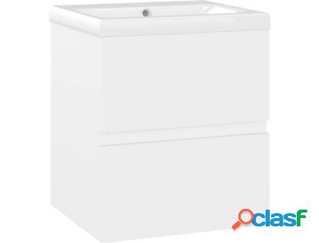 Armario con Lavabo Empotrado VIDAXL (Blanca - Madera