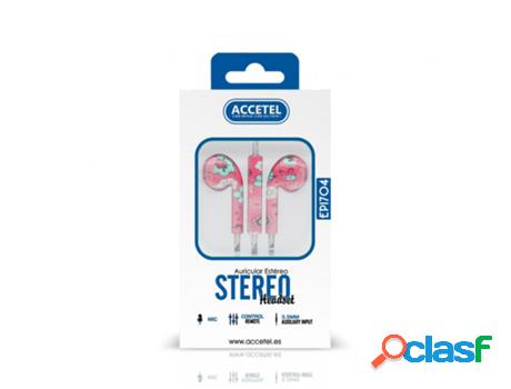 Auriculares Con Cable ACCETEL Ep1704 Rosa (Blanco) (Azul)