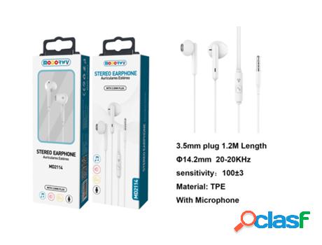 Auriculares Con Cable MODORWY Md2114 (Blanco)
