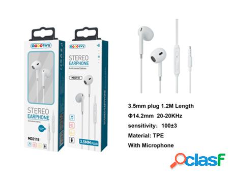 Auriculares Con Cable MODORWY Md2118 (Blanco)