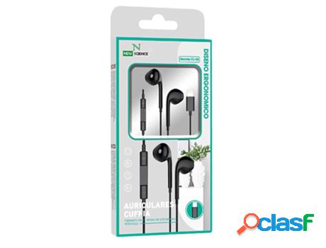 Auriculares Con Cable New Science L-8 (Negro)