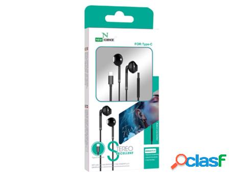 Auriculares Con Cable New Science Tc-01 (Negro)