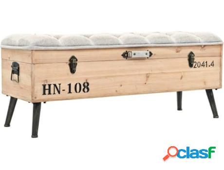 Banco Almacenaje VIDAXL (Marrón - Madera - 110x40x50 cm)