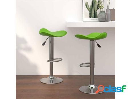 Banco de Bar VIDAXL (Verde - Cuero Artificial -