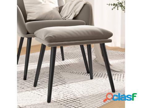 Bancos para Pies VIDAXL (Veludo - Gris - 45 x 29.5 x 39 cm)