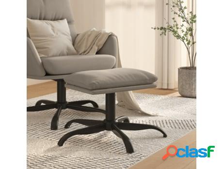 Bancos para Pies VIDAXL (Veludo - Gris - 60 x 60 x 39 cm)